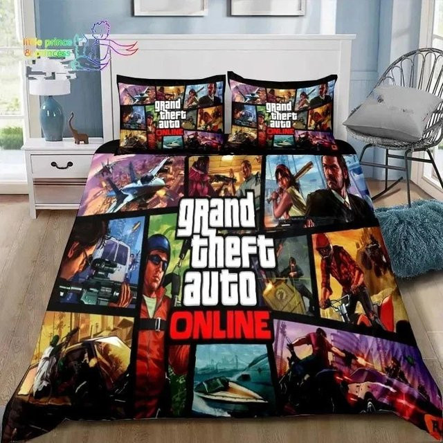Bettwäsche Set Grand Theft Auto GTA mit 3D-Druck aus Mikrofaser, Mehrfarbig, B/H: 210 x 210 cm - Bild 1