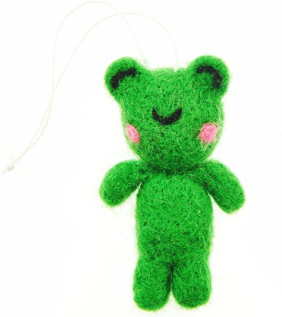 Rico Design Aufhänger Frosch 3D aus Filz in Grün - Bild 1
