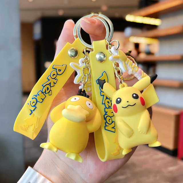 Pokémon Plüsch-Schlüsselanhänger Pikachu Squirtle Jigglypuff Bulbasaur Psyduck - Bild 1