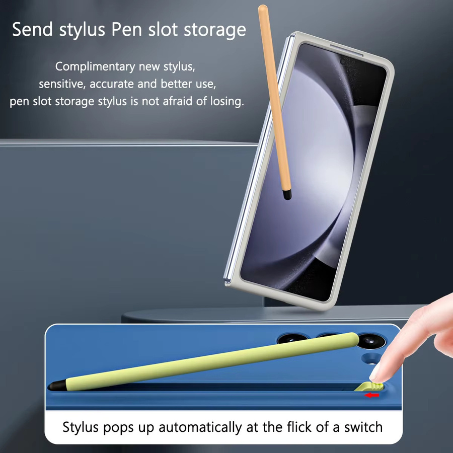 Samsung Skin Feel Handyhülle mit S Pen Stiftschlitz für Galaxy Z Fold 7 6 5 4 in Pink - Bild 3