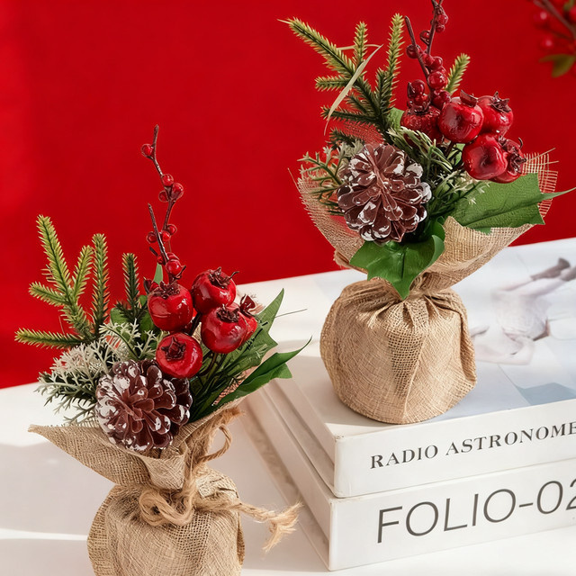 Künstliche Blumen für Dekorationen im Wohnzimmer, Garten oder für Hochzeiten und Weihnachten, Textil-Blumenmix für DIY-Geschenke und Kränze - Bild 1