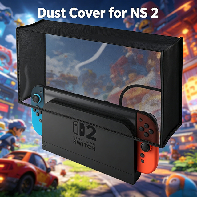 Staubschutzhülle für Nintendo Switch Konsole und TV-Dock in Schwarz - Bild 1