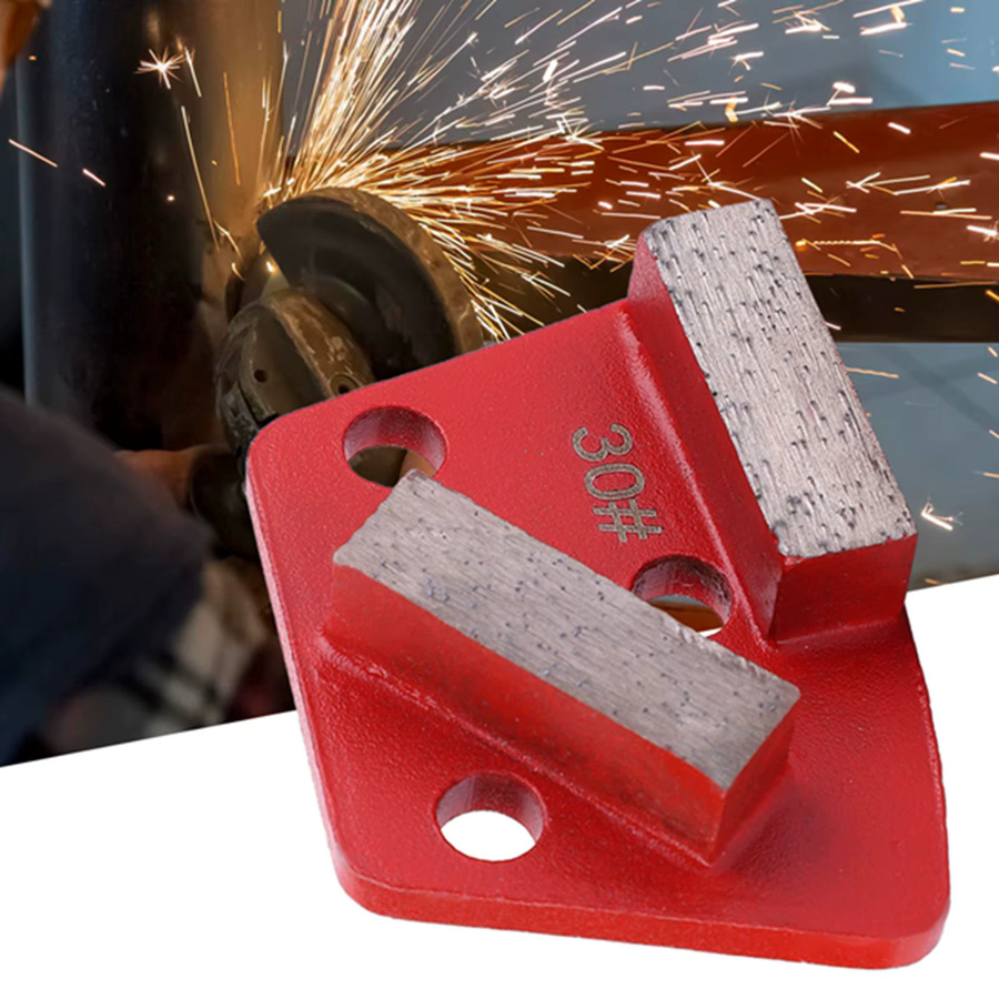 Fdit Metallschaber Trapezförmige Bodenschleifscheibe mit 30er Körnung in Rot - Bild 2