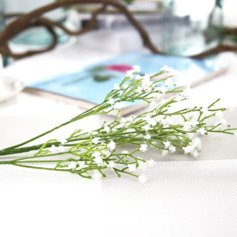 TTCY Künstliches Schleierkraut in Weiß aus Kunststoff für Hochzeiten und zur Dekoration von Vasen oder als DIY-Geschenk - Bild 2