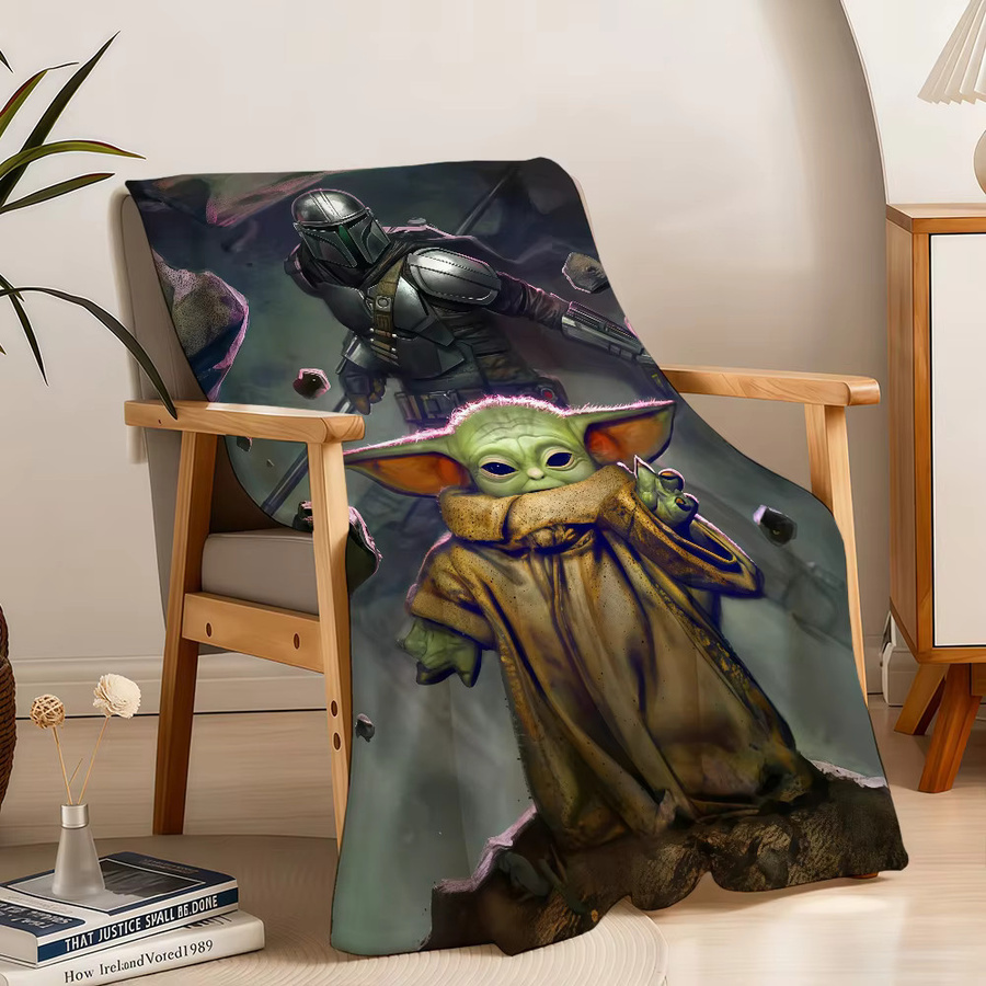 Star Wars Yoda Superkuschelige Plüschdecke in Multicolour für Sofa und Wohnzimmer - Bild 2
