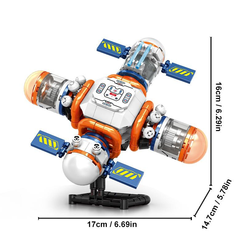 Linyi toy Weltraumforschung Moderne Gebäude Bausteinset bunt - Bild 4