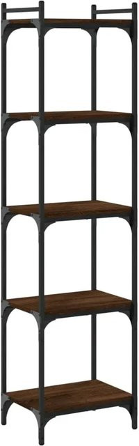 vidaXL Bücherregal im Industrial Design mit 5 Böden, Braun, B/T/H: 40 x 30 x 154 cm - Bild 1