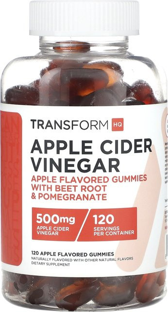 TransformHQ Apfelessig Gummibärchen Apfelgeschmack 120 x 500 mg - Bild 1