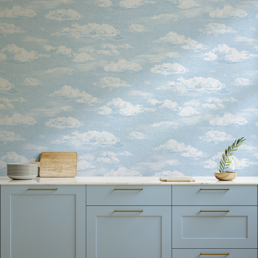 Sian Zeng Vliestapete Clouds in Blau mit abstraktem Naturdesign - Bild 1
