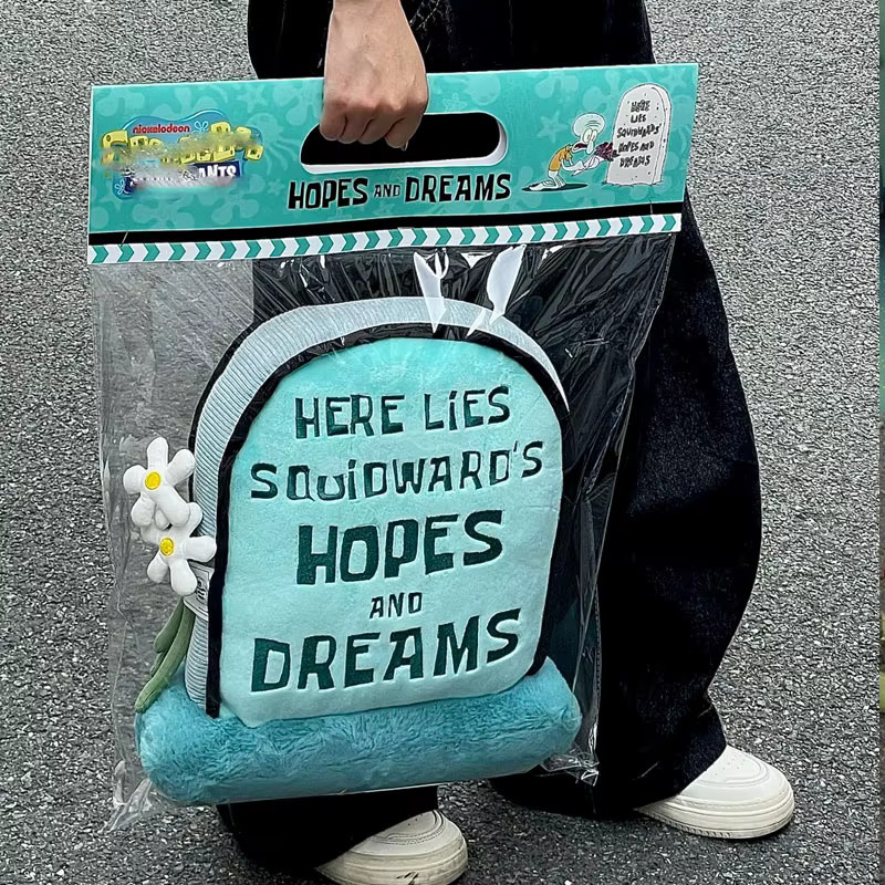 Bandai SpongeBob Squidward Tombstone Plüschtier Kissen - Bild 4