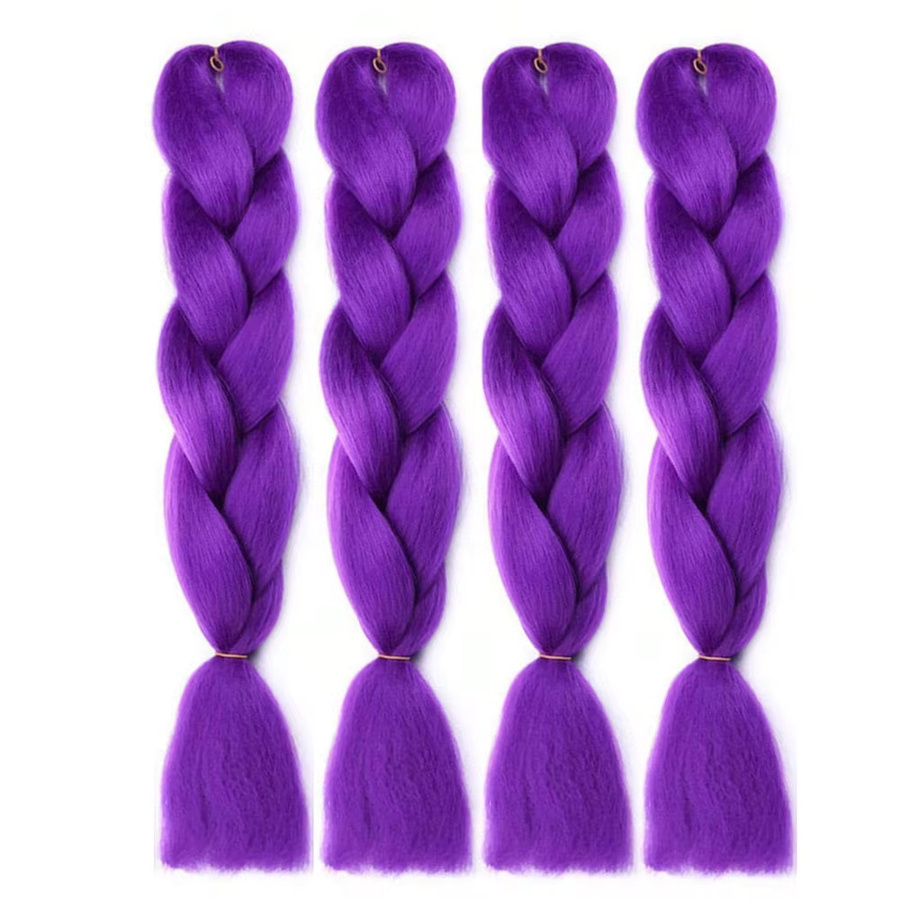 Lila Jumbo-Flechthaarverlängerung für Damen, synthetisch - Bild 2