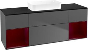 V&B Waschtischunterschrank Finion in Anthrazit, B/T/H: 160 x 50,1 x 50,1 cm - Bild 1