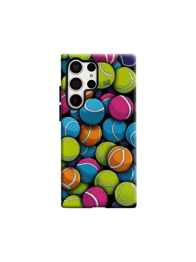 Potdemiel Neon Tennis Handyhülle für Samsung Galaxy S26 S25 Ultra S24 S23 Ultra Plus Stoßfeste Doppelschicht Robuste Rückabdeckung in Multicolour - Bild 6