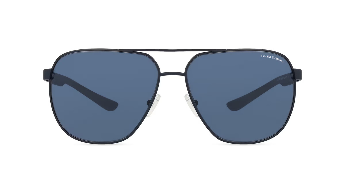 Armani Exchange AX2047S Sonnenbrille, Vollrand, Rund, Metall, Herren, Blau - Bild 1