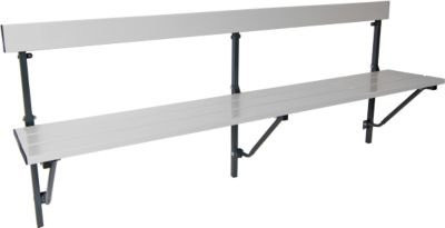 Sypro Klappbank aus Alu in Anthrazit und Lichtgrau, Breite: 200 cm - Bild 1