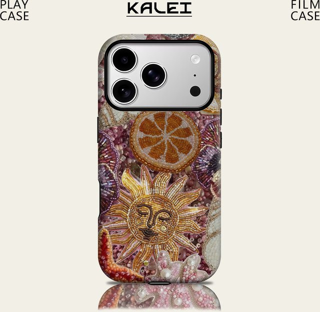 Potdemiel Magnetische Handyhülle mit Lavendelperlen für iPhone 17 16 15 14 13 Pro Max Plus, Robustes Doppel-Schicht-Design, Lila/Mehrfarbig - Bild 1