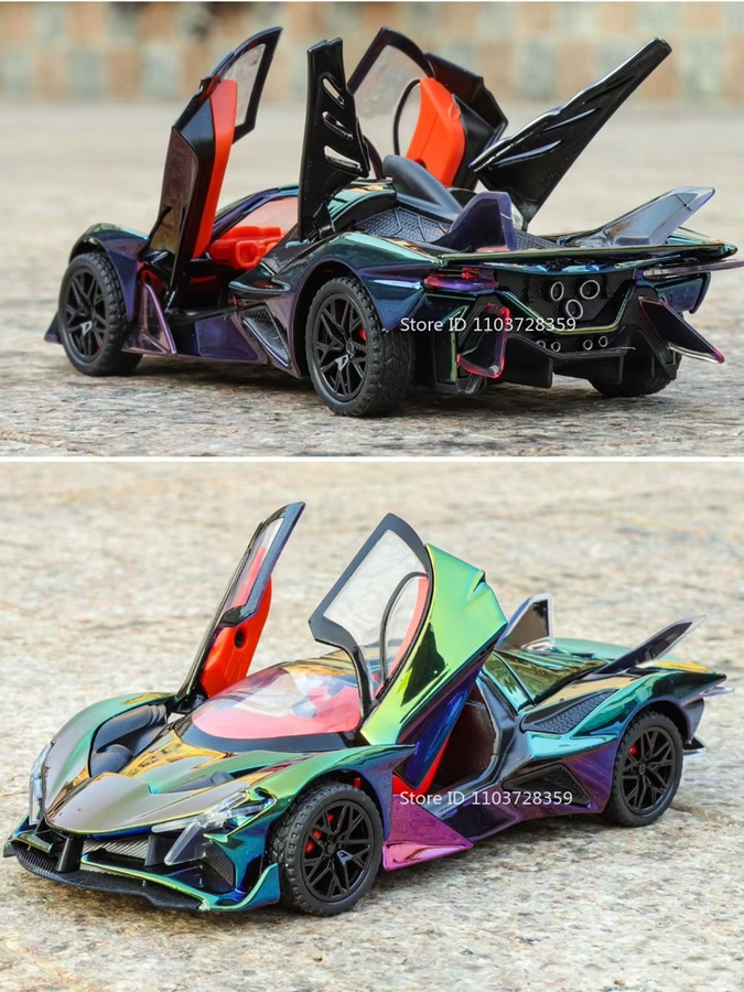 MAKEDA Apollo Evo Sportwagen, Spielzeugmodell, 1:32, Metall, Gold - Bild 7