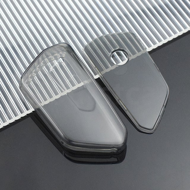 Xburstcar Auto-Fernbedienungsschlüsselhülle für VW Golf 8 ID4, Skoda Octavia 4 A8 MK8, Seat Leon Fr Mk4 und Cupra Formentor, Farbe: transparent - Bild 1