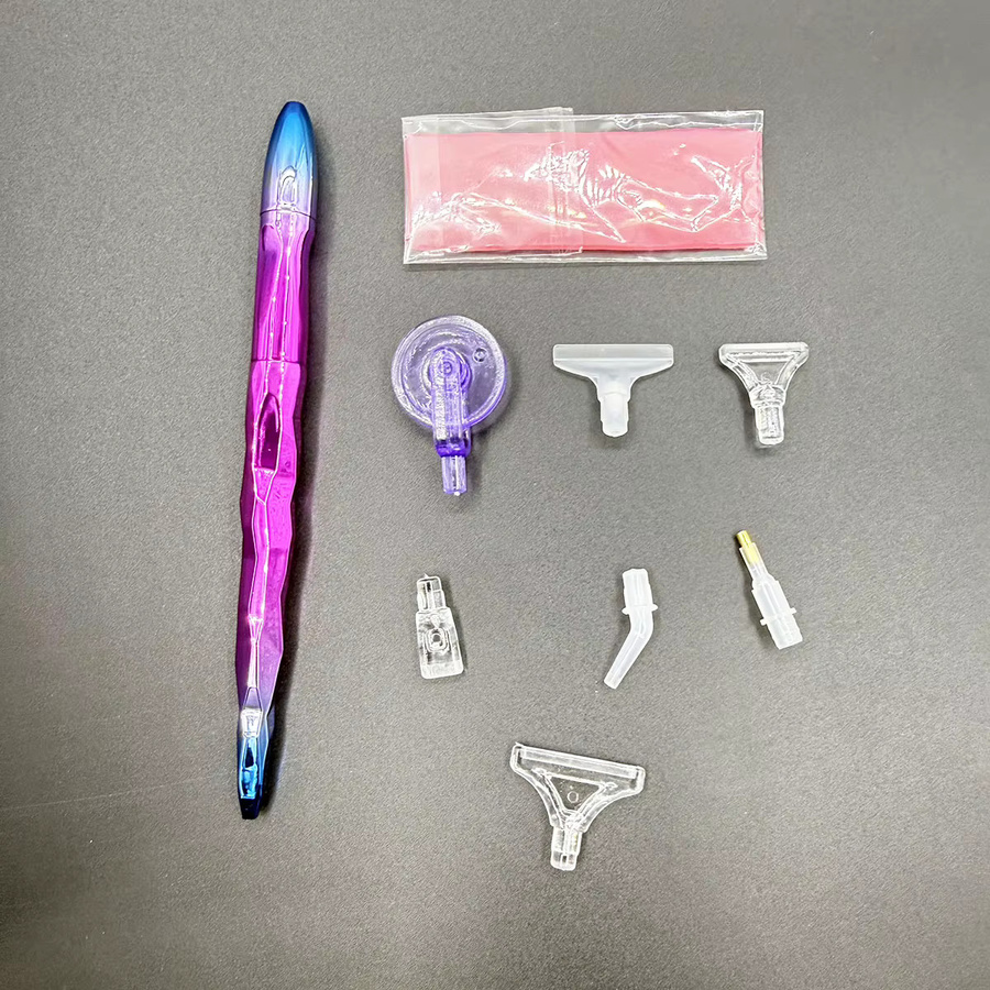 9-teiliges Diamant-Malerei-Set mit Punktkleber-Roller und Werkzeugset in Multicolour aus Kunststoff - Bild 2