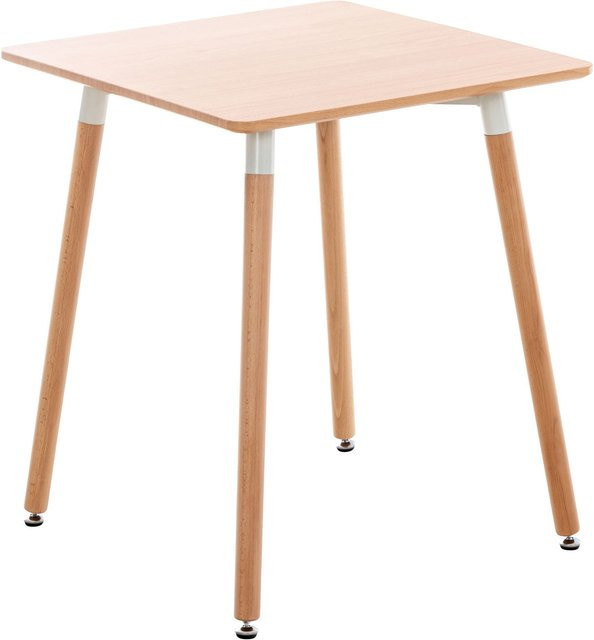 TPFLiving Tisch Vivien Natura in Beige, quadratisch, B/T/H: 60 x 60 x 70 cm - Bild 1