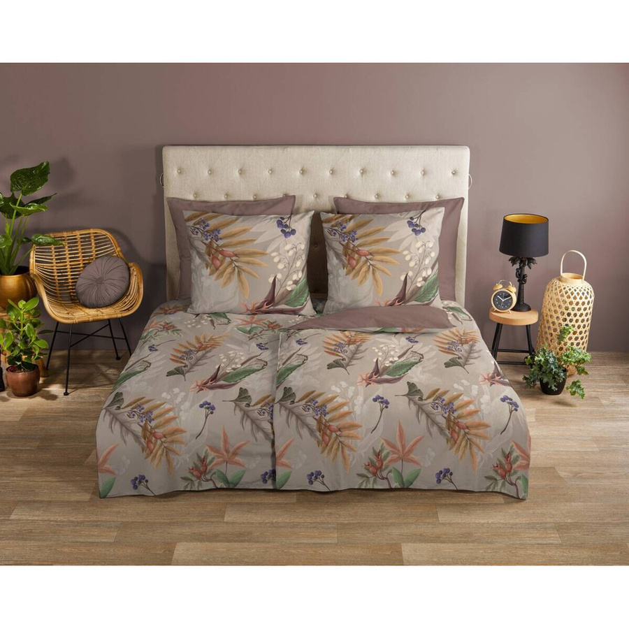 Good Morning Baumwoll Bettwäsche Otso Multi mit floralem Design, Farbe: Multicolour/Beige, B/L: 135 x 200 cm und 80 x 80 cm - Bild 2