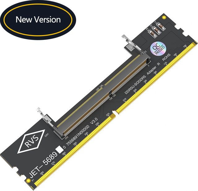 deepartner RAM-Adapter SO-DIMM zu Desktop DDR5 U-DIMM Konverter in Schwarz - Bild 1