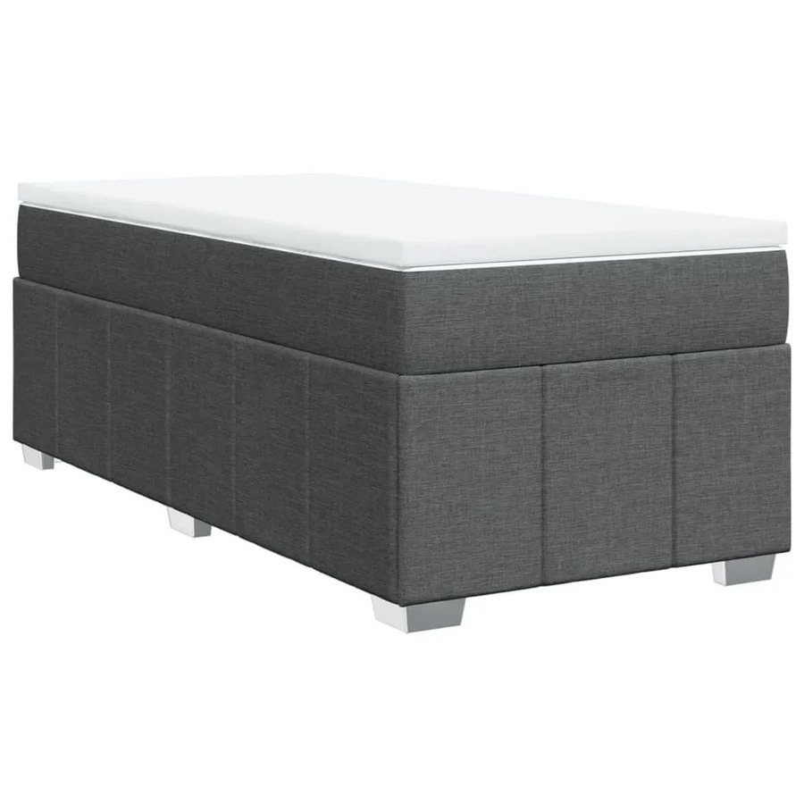 vidaXL Boxspringbett mit Matratze Dunkelgrau B/T/H: 80 x 200 cm - Bild 2
