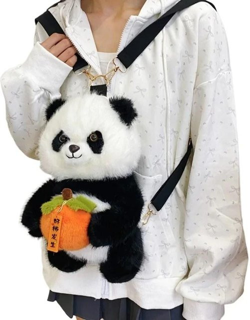 Fashnics Kawaii Panda Plüsch Rucksack, Plüschtier Puppe, ab 14 Jahren - Bild 1