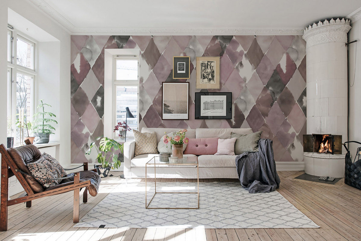 Rebel Walls Mural Big Plum in Lila, B/H: 270 x 180 cm - Bild 3