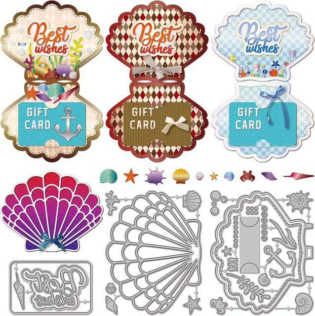 Ocean Card Holder Schneideformen aus Kohlenstoffstahl für DIY Scrapbooking und Fotoalben - Bild 1