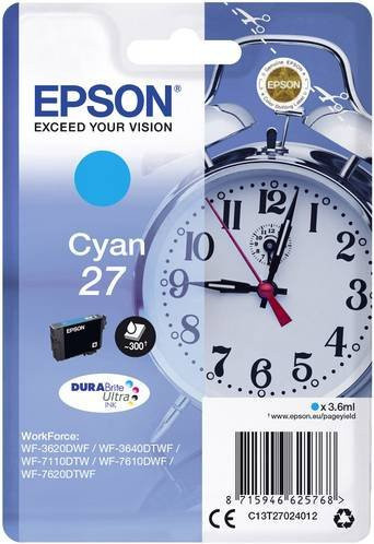 Epson Druckerpatrone T2702 Cyan C13T27024012 für Inkjet-Drucker - Bild 1