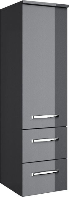 Pelipal Bad-Hängeschrank Trentino Anthrazit Hochglanz mit Soft-Close-Türen und Regalböden, Breite: 30 cm - Bild 1
