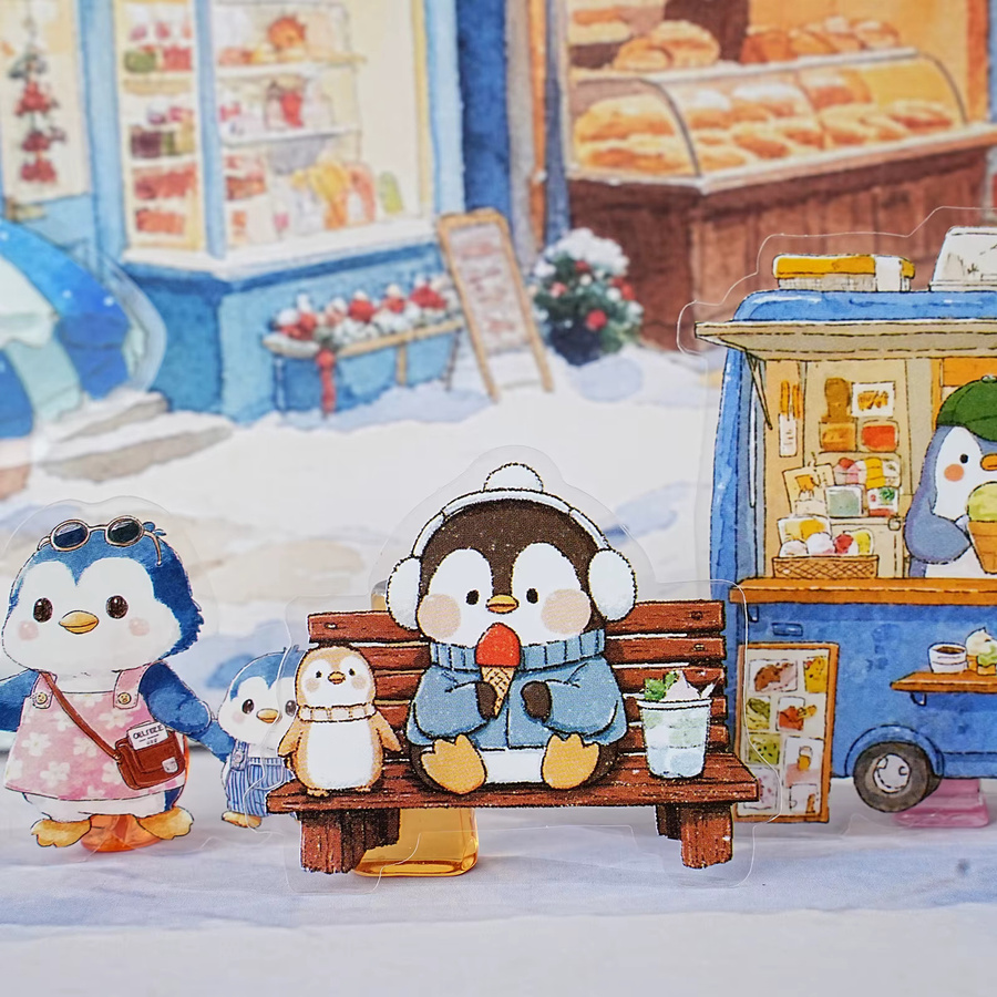 Etori Life 15-teiliges Set Pinguin- und Convenience-Store-Aufkleber in Multicolour für Scrapbooking und Dekoration - Bild 3