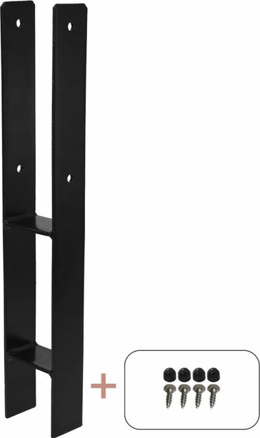 Pfostenträger Plus Beton Plus Schwarz, B/T/H: 9,1 x 6,0 x 60,0 cm - Bild 1