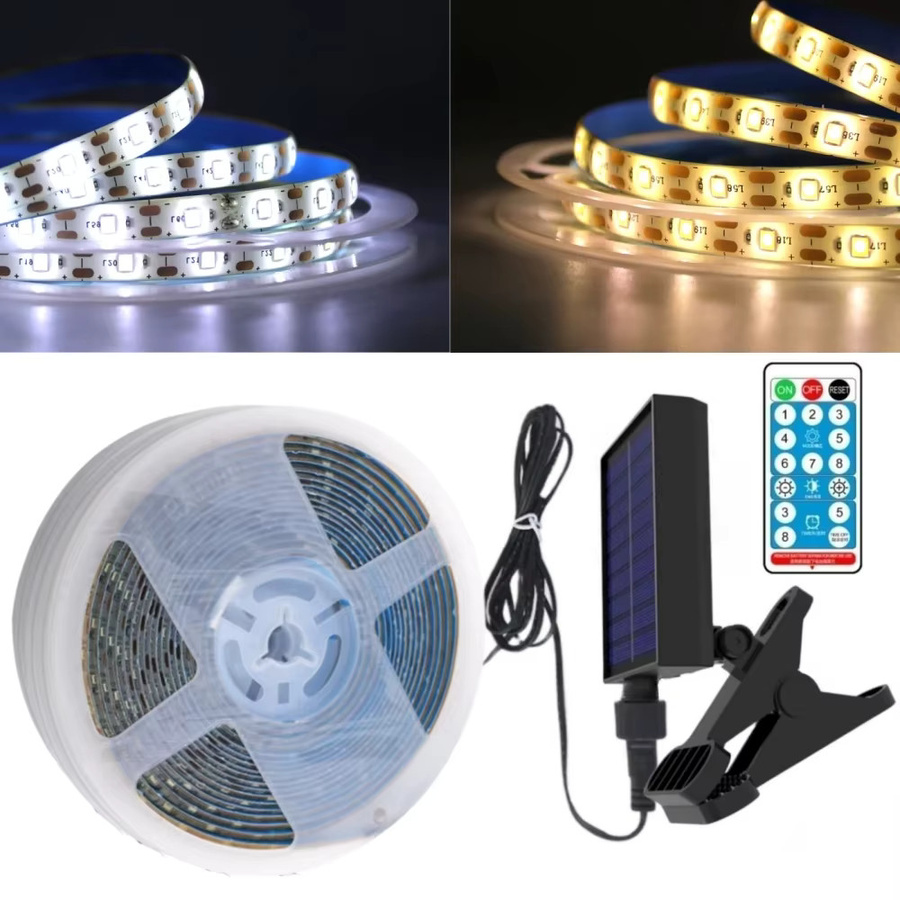 GAHADA Solar-LED-Lichterkette für Außenbereich, Warmweiß, IP65 Wasserdicht, 5V LED-Gartendekoration mit 8 Modi - Bild 2