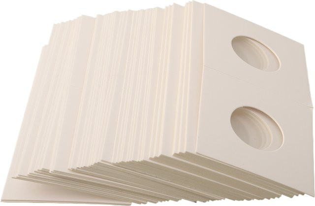 Set aus quadratischen Kartonetuis zur Münzaufbewahrung und als Stempelhalter in Weiß - Bild 1