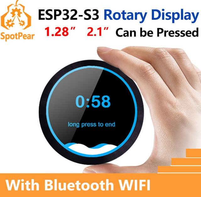Spotpear ESP32 C3 / S3 Entwicklungskit mit rundem LCD-Touch-Knopf-Display, Bluetooth und WiFi für Arduino, unterstützt LVGL - Bild 1