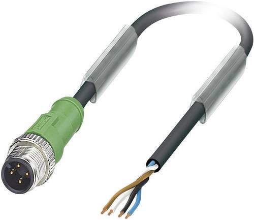 Phoenix Contact Sensor-Aktor-Steckverbinder M12 Stecker gerade, 4-polig, schwarz, Länge: 5,00 m - Bild 1