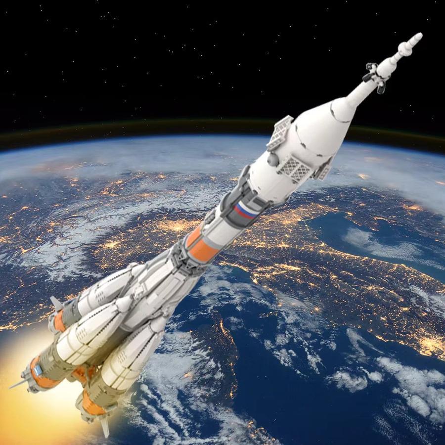 Gobricks Aerospace Series MOC Space Sojus-FG Launch Vehicle Rocket, Modellbaustein - Bild 2