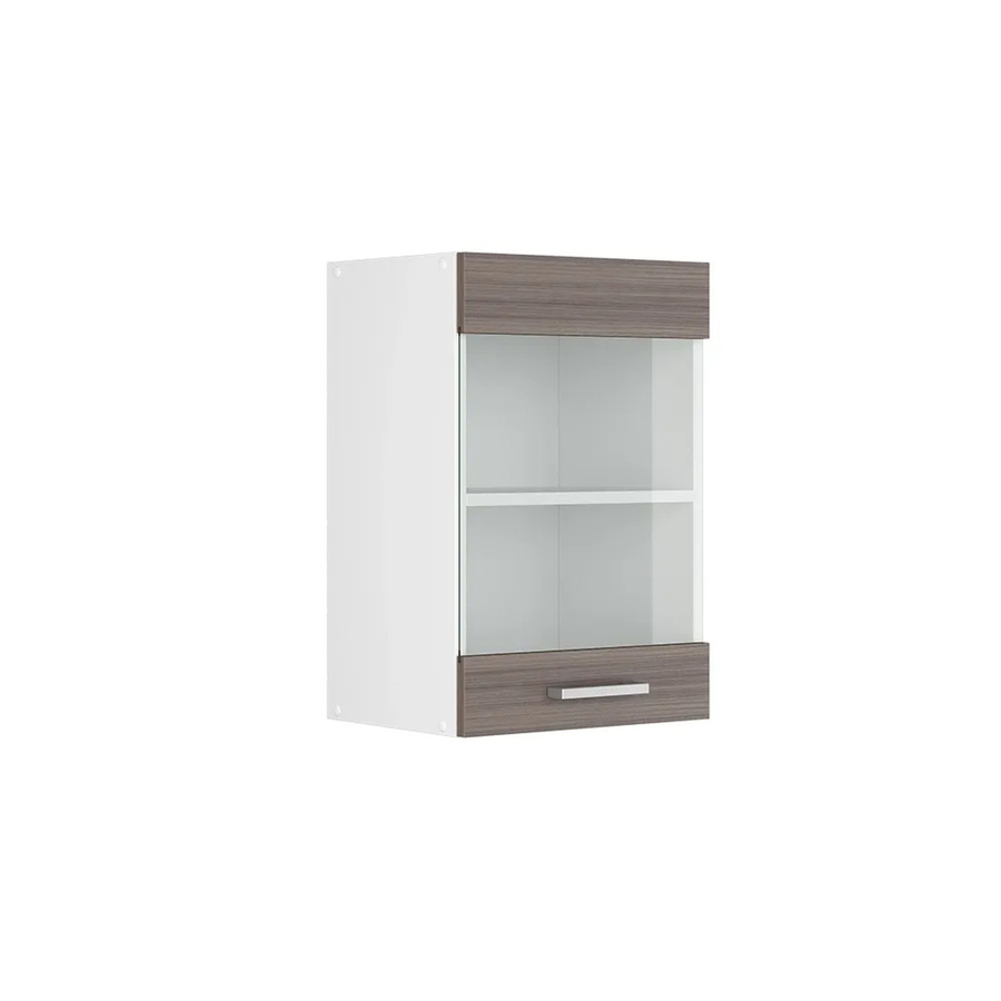 Vicco R-Line Küchen-Glashängeschrank in Grau/Weiß mit Glastüren, B/T/H: 40 x 31 x 60 cm - Bild 2