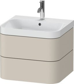 Duravit Möbelwaschtisch Happy D.2 Plus in Beige, Wandhängend, B: 57,5 cm, T: 49 cm, H: 48 cm - Bild 1