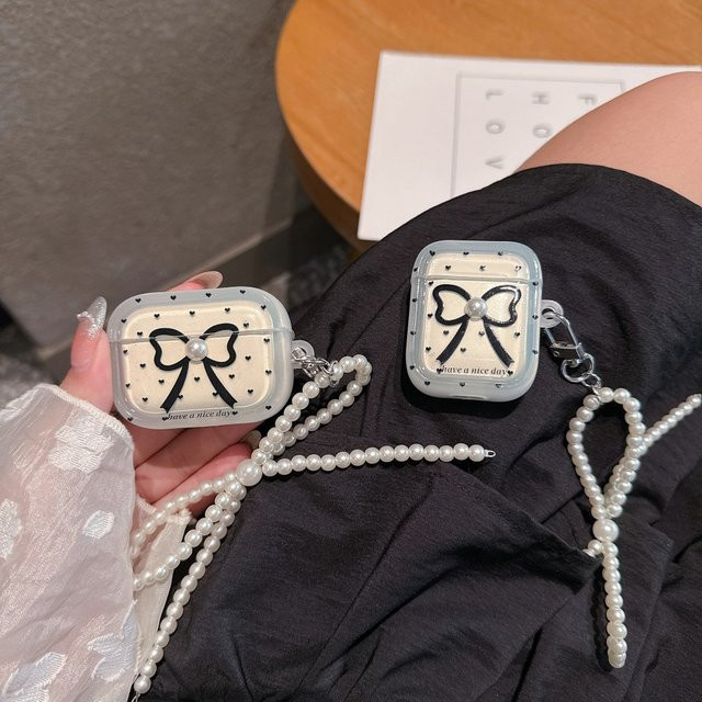 Perle Bogen Kopfhörer Abdeckung aus TPU für AirPods 4, 3, 2, 1 und Pro 2 - Bild 1