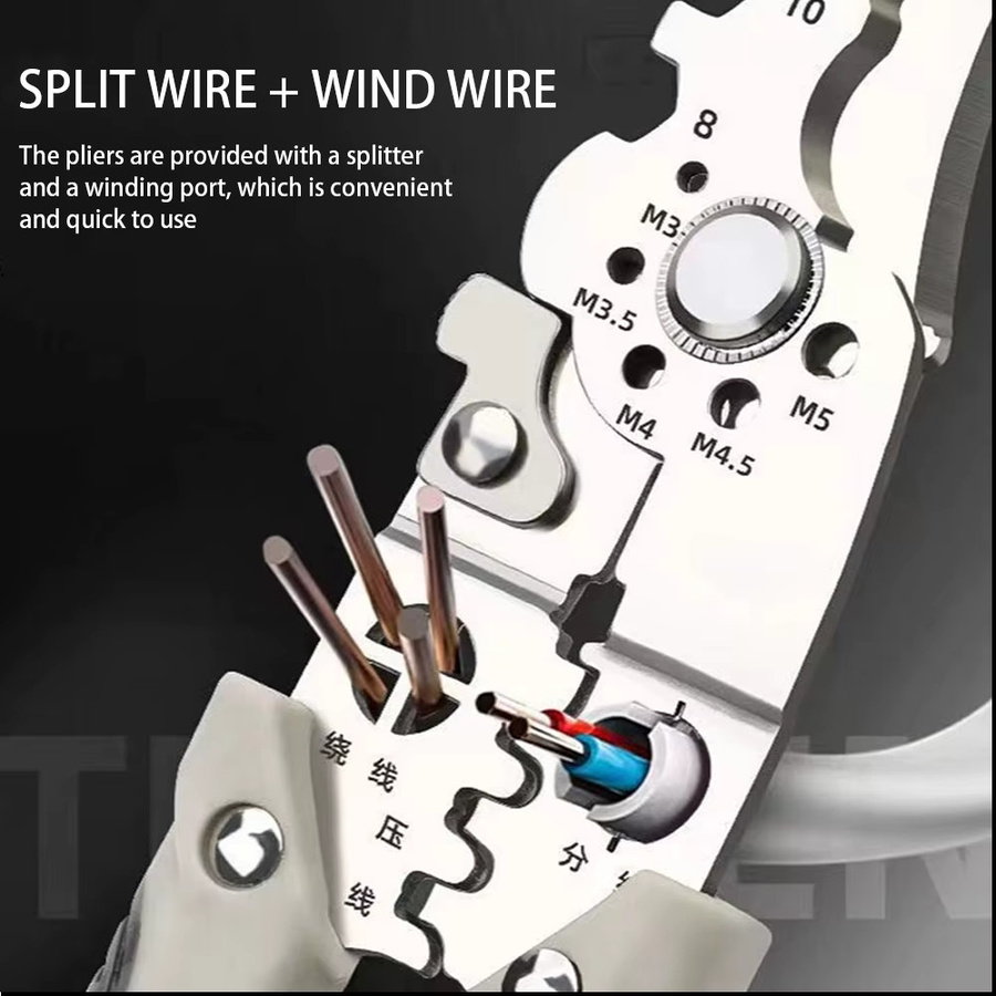 Pintudy 21-in-1 Abisolierzange Multitool mit rutschfestem Griff für Elektriker - Bild 3