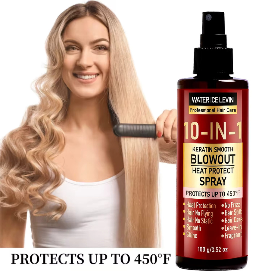 Water Ice Levin Hitzeschutzspray mit Keratin, Hyaluronsäure & Biotin - Bild 3