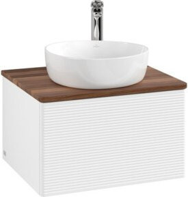 V&B Waschtischunterschrank Antao mit Frontstruktur in Weiß, B/T/H: 60 x 36 x 50 cm - Bild 1