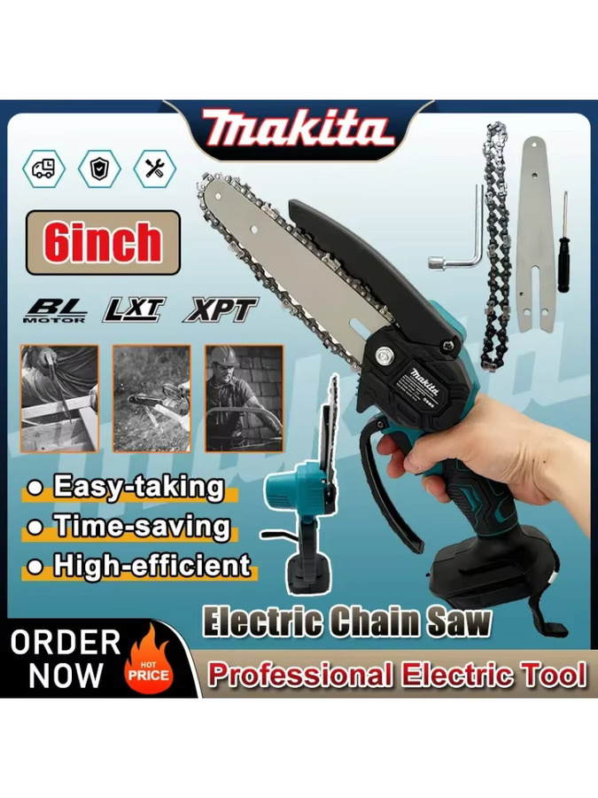 Makita 6-Zoll Akku-Kettensäge für 18 V Elektrowerkzeuge in Petrol - Bild 4