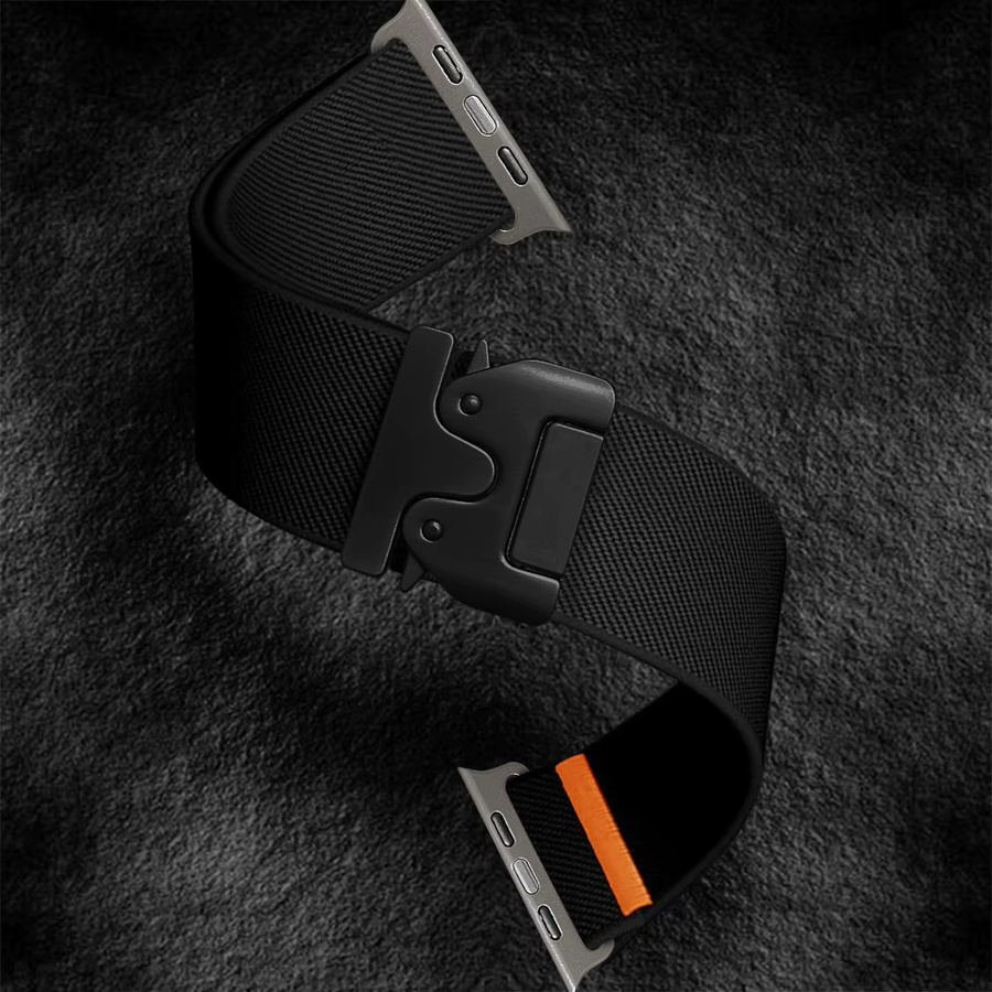 CAOWTAN Uhrenarmband Nylon, Schwarz, Unisex - Bild 2