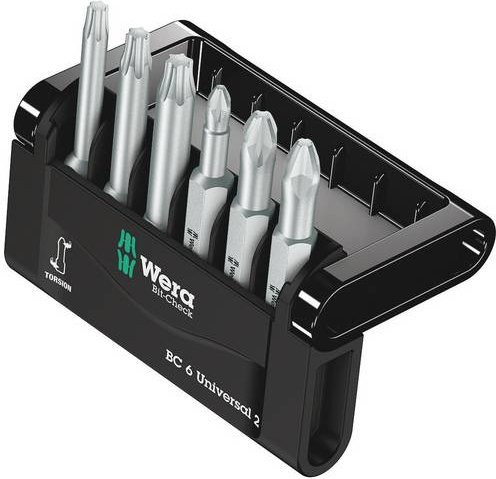 Wera Bit-Check 6 V Universal Bit-Set 6-teilig Innen-Vierkant Robertson mit Torsionszone in Multicolor - Bild 1