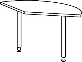 Schäfer Shop Select Ansatztisch PLANOVA ERGOSTYLE 135 Grad höhenverstellbar in Weiß aus Stahl - Bild 1