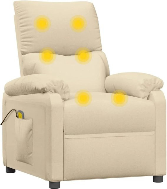 vidaXL Massagesessel Modell 36 in Beige aus Stoff mit Armlehnen - Bild 1